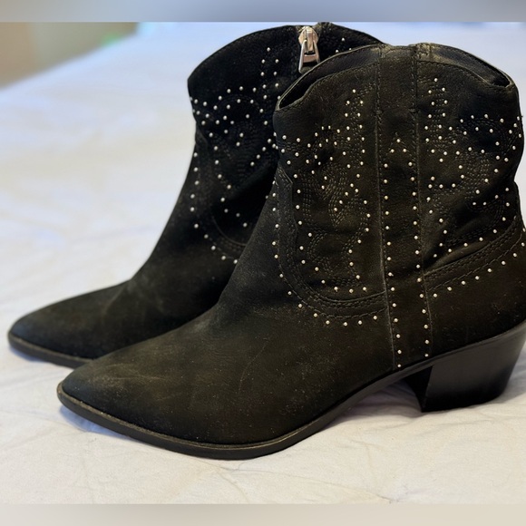 Dolce Vita Black Studded Ankle Booties - Picture 3 of 13